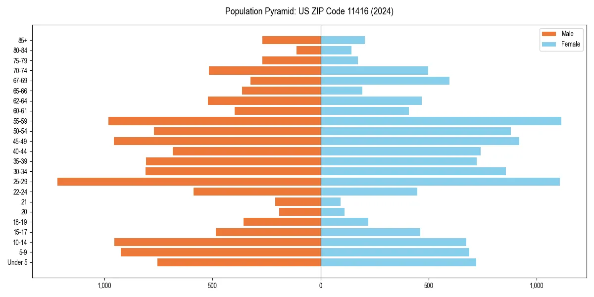Population pyramid for 