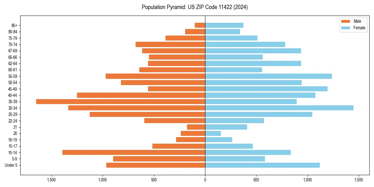 Population pyramid for 