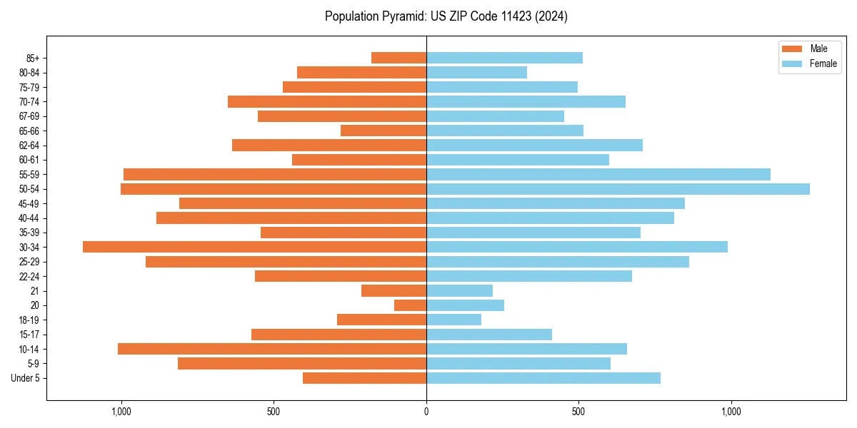 Population pyramid for 