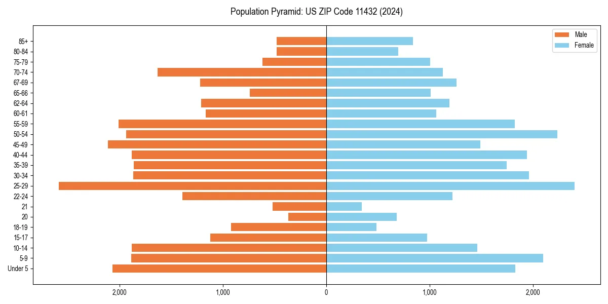 Population pyramid for 