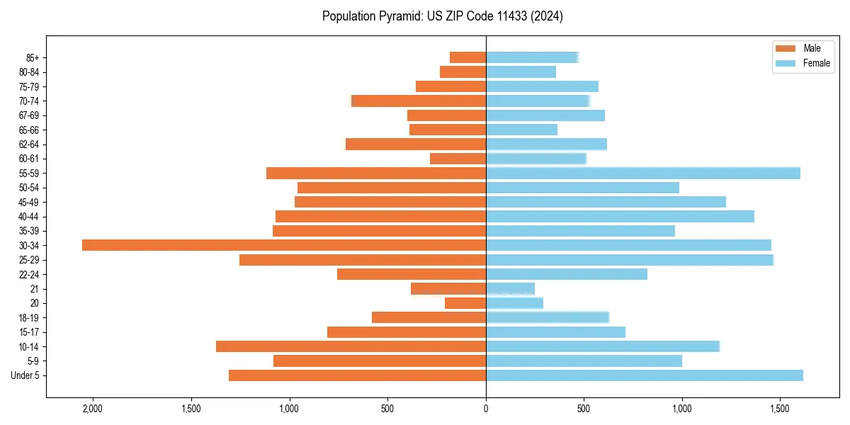 Population pyramid for 