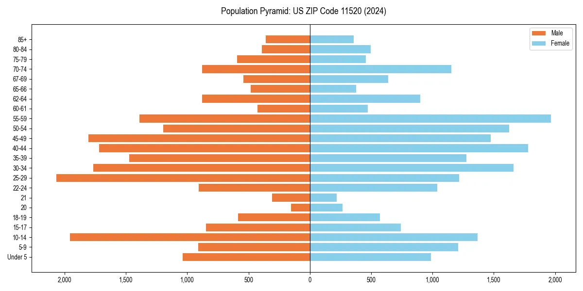 Population pyramid for 