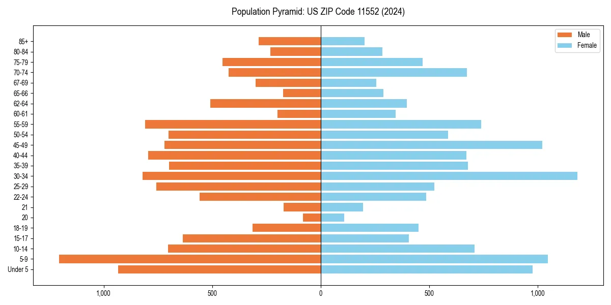 Population pyramid for 