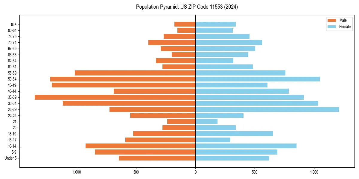 Population pyramid for 