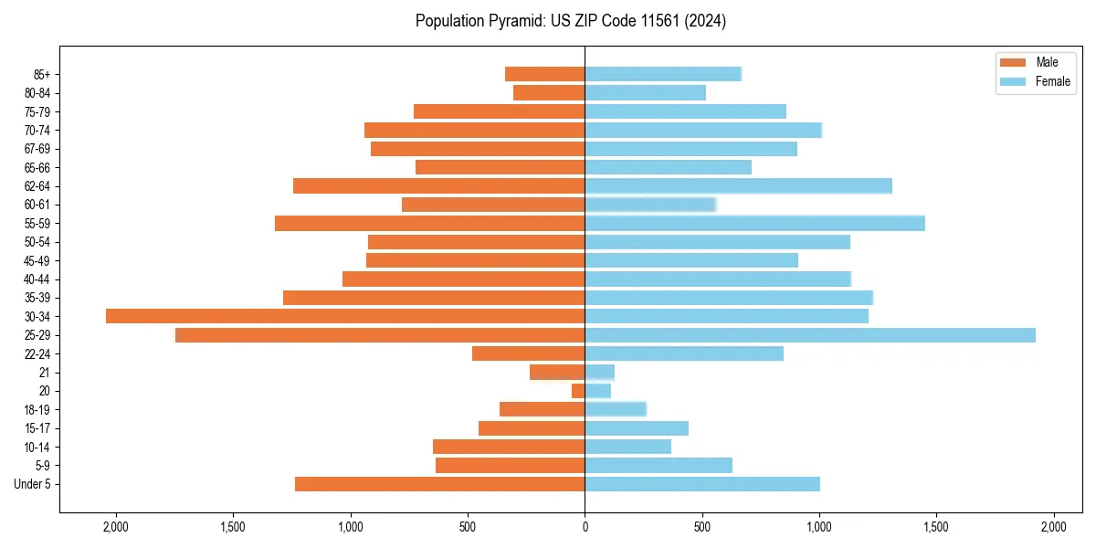 Population pyramid for 