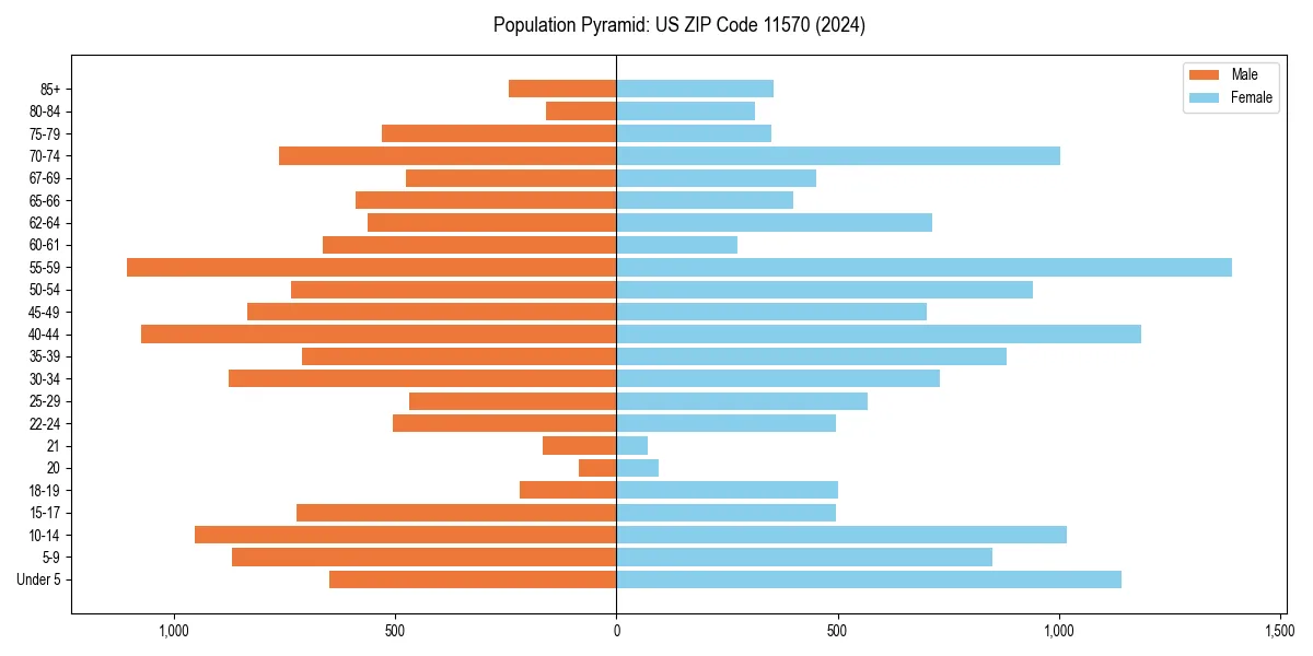 Population pyramid for 