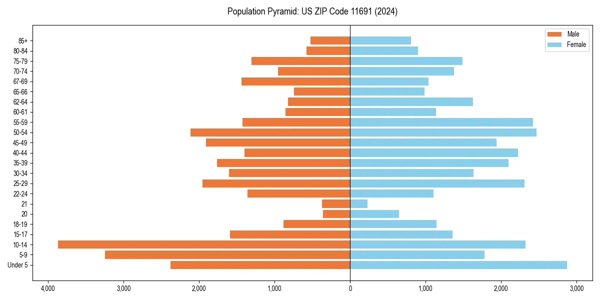 Population pyramid for 