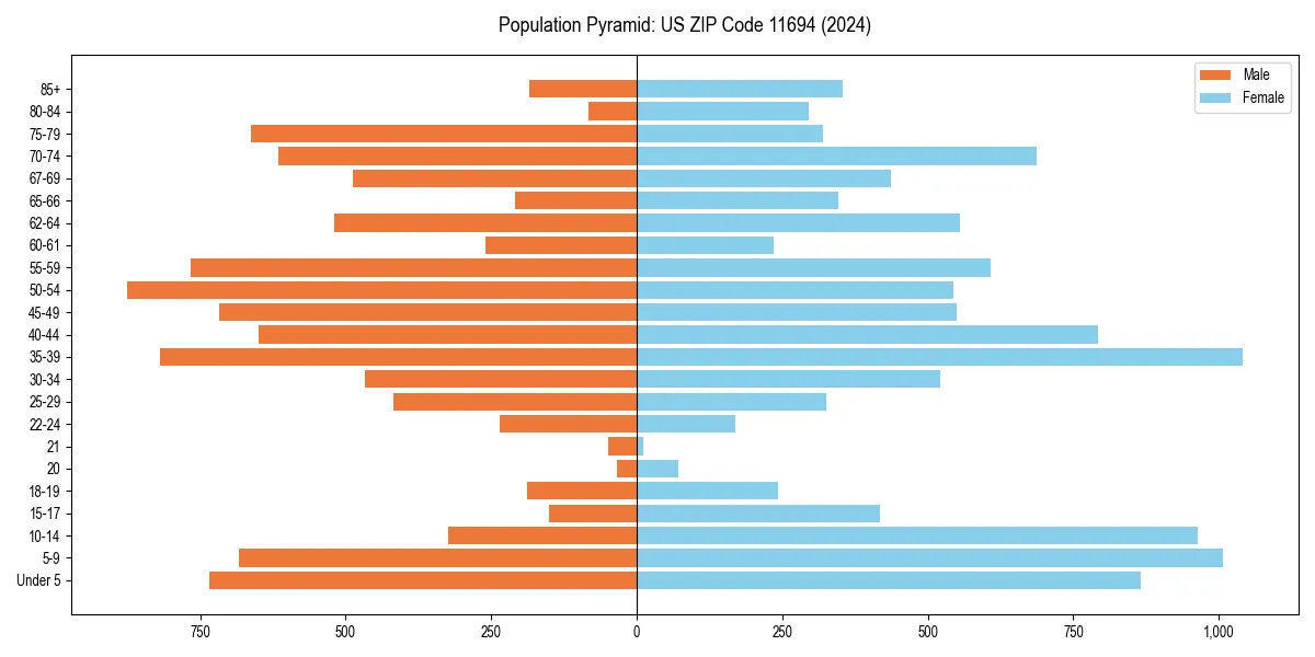 Population pyramid for 