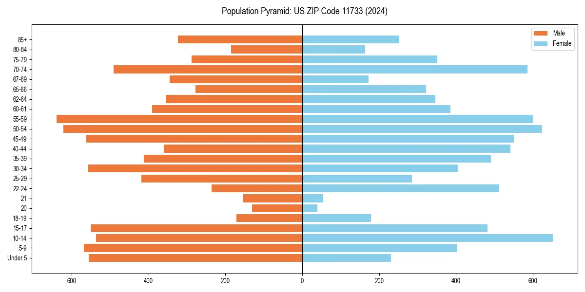 Population pyramid for 