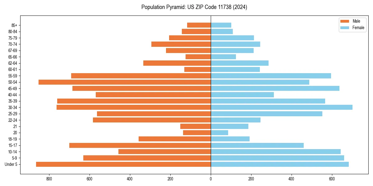 Population pyramid for 