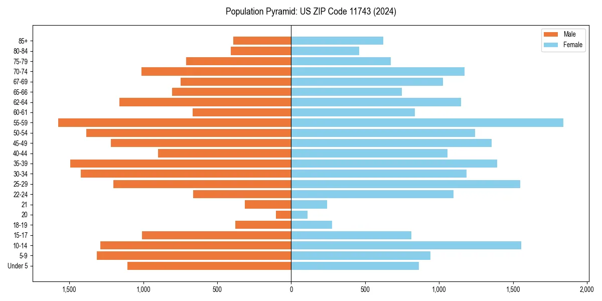 Population pyramid for 