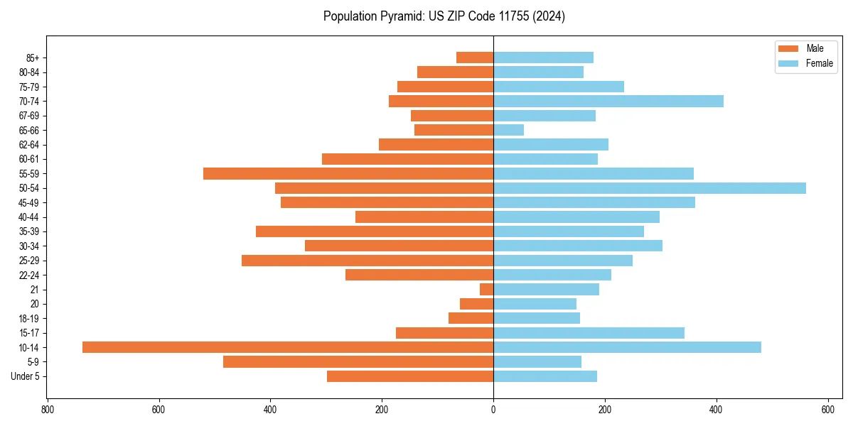 Population pyramid for 