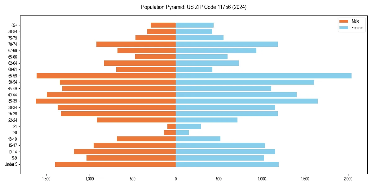 Population pyramid for 