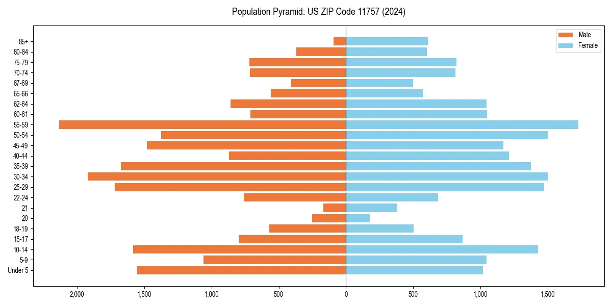 Population pyramid for 