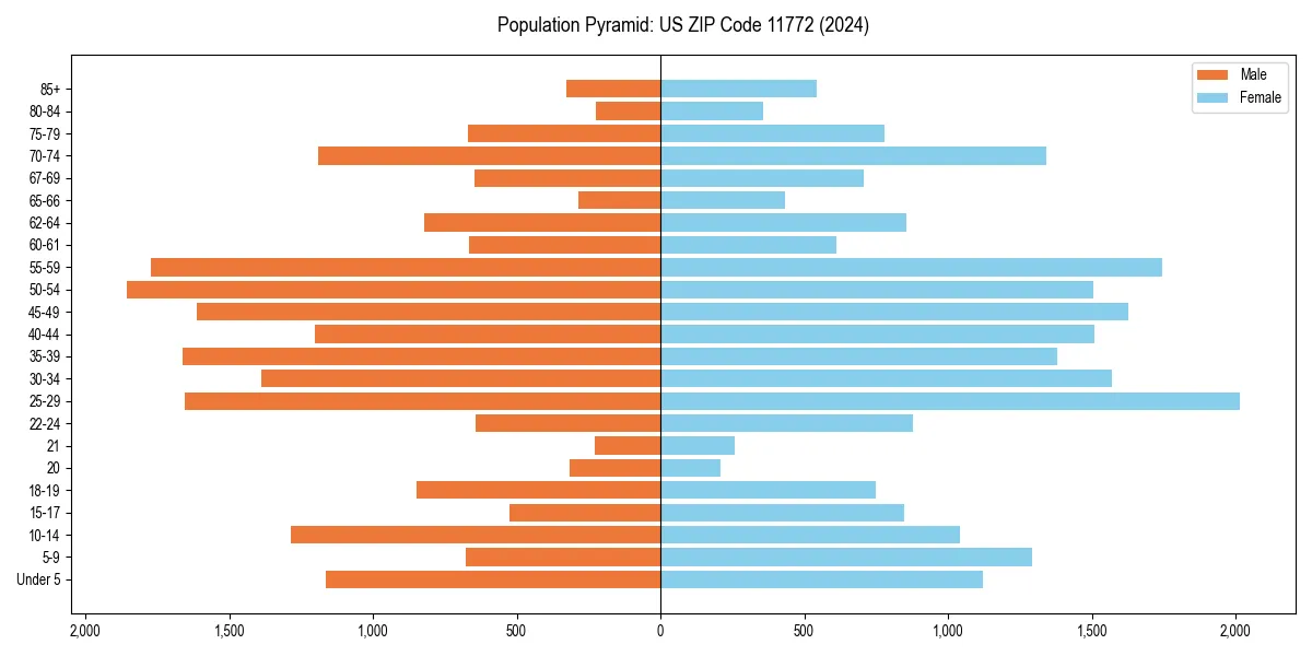 Population pyramid for 