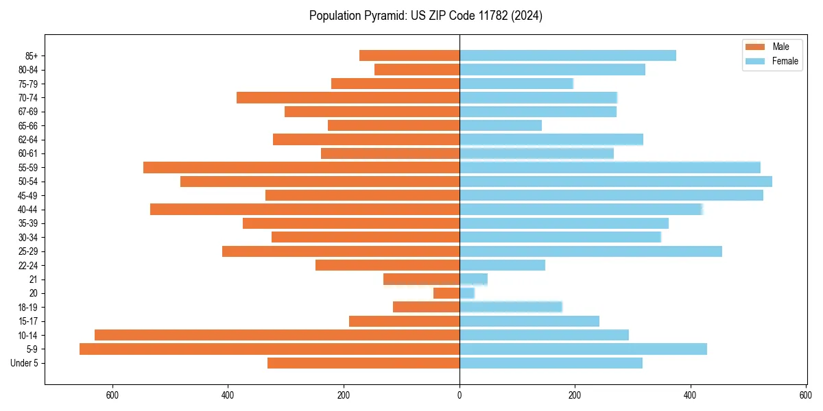 Population pyramid for 