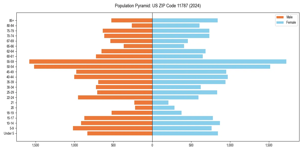 Population pyramid for 