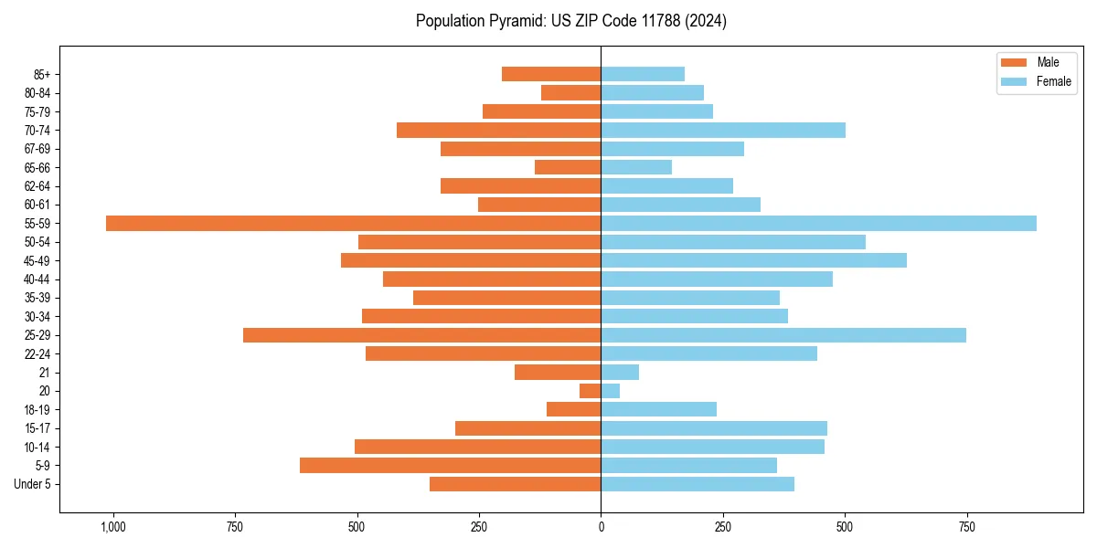 Population pyramid for 
