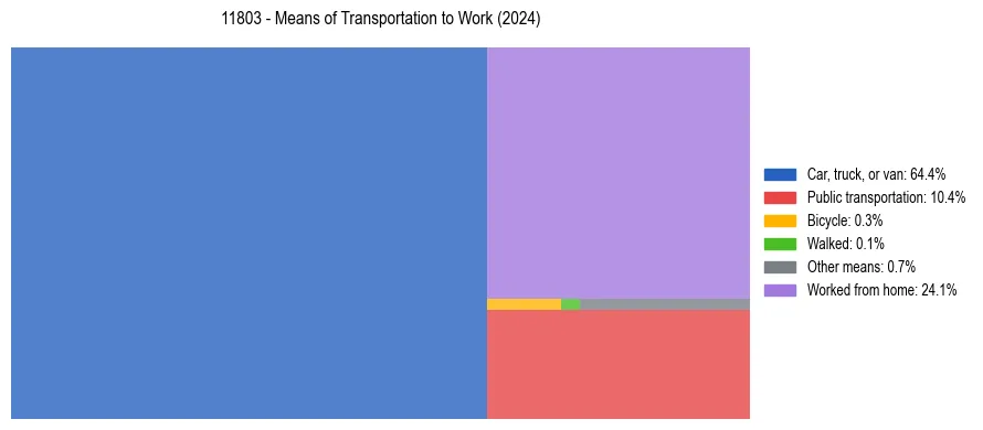 Commute modes in US ZIP Code 11803