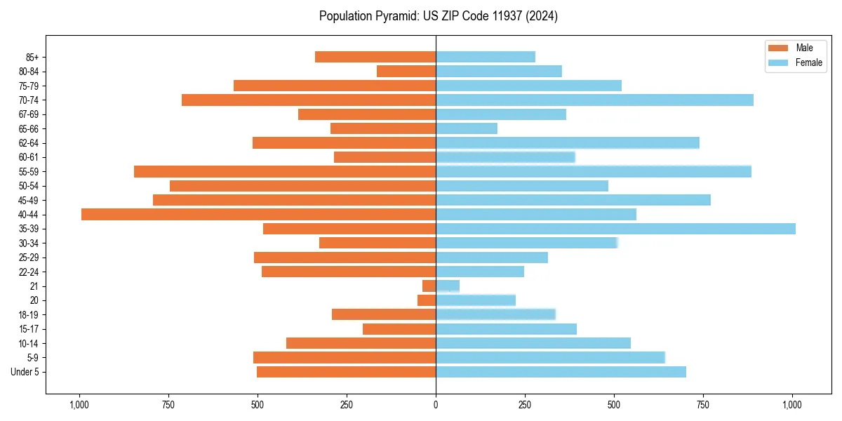 Population pyramid for 