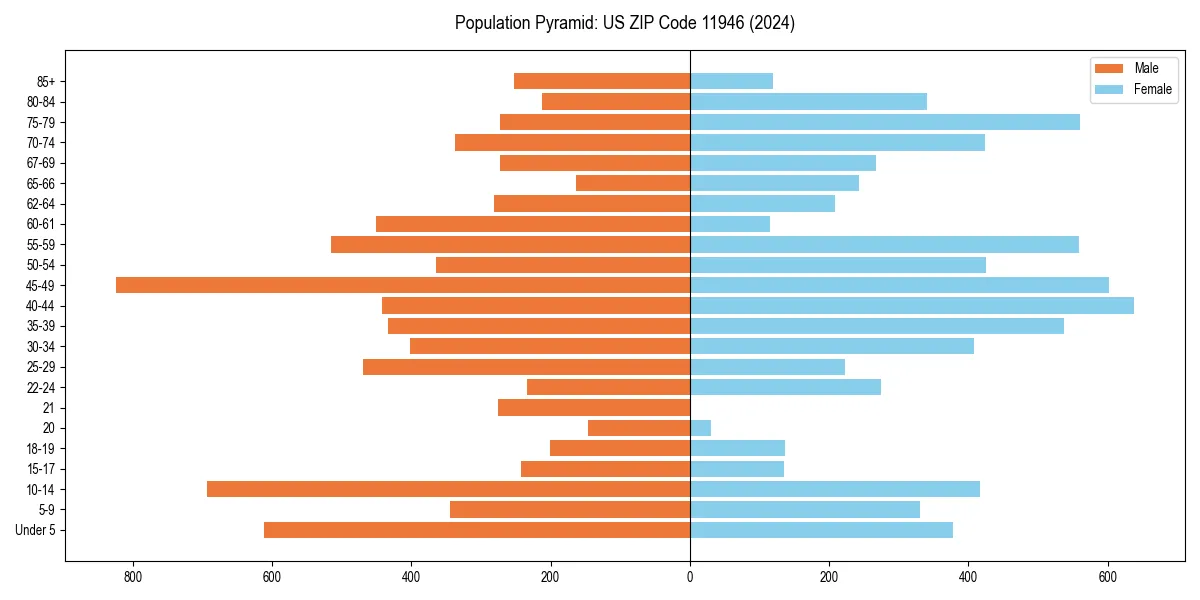 Population pyramid for 