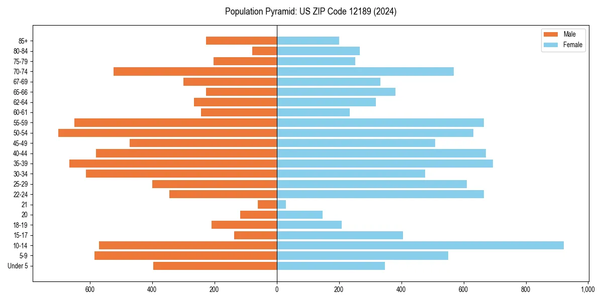 Population pyramid for 