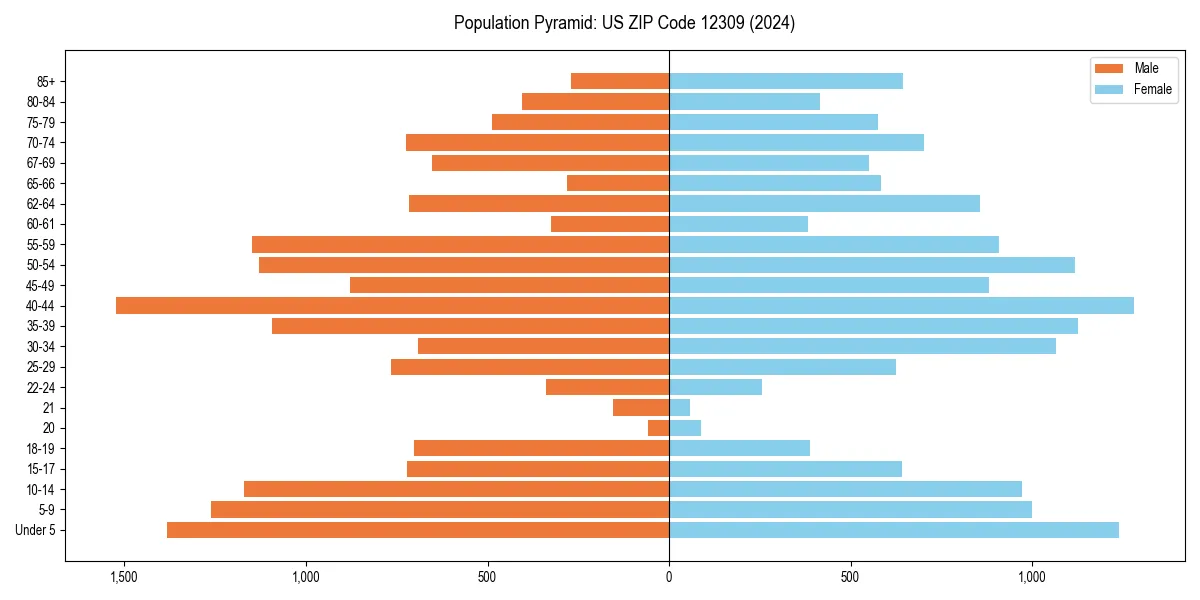 Population pyramid for 