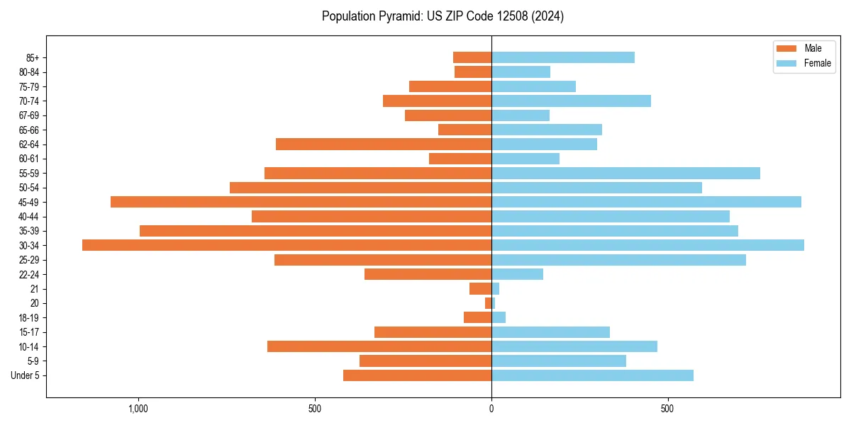 Population pyramid for 