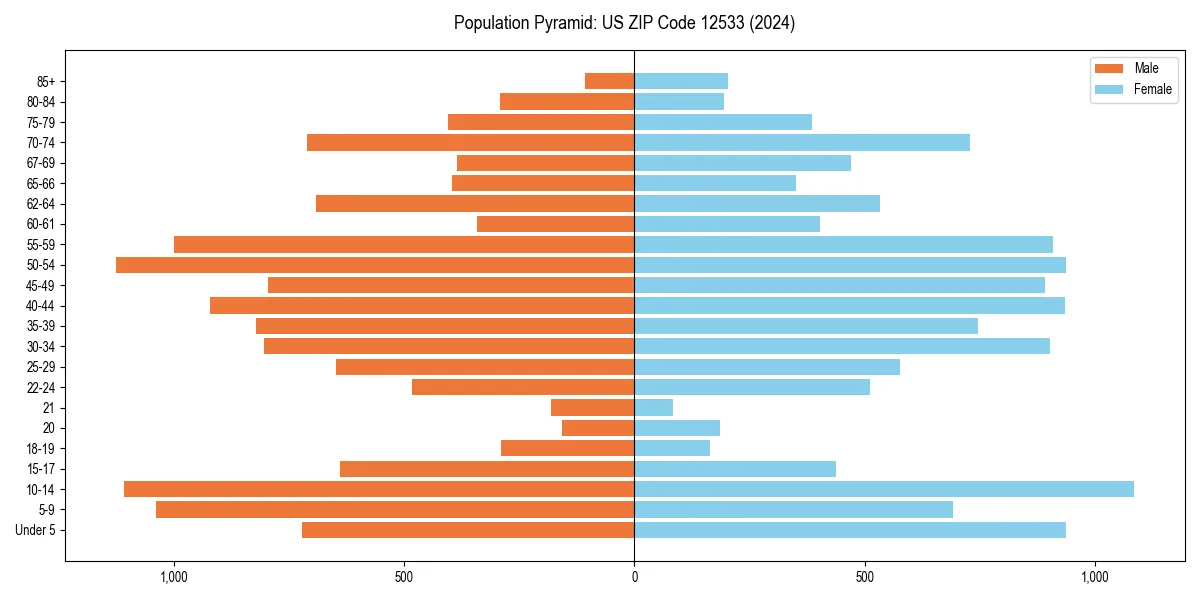 Population pyramid for 
