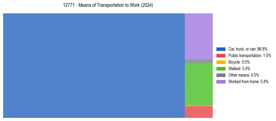 Commute modes in US ZIP Code 12771