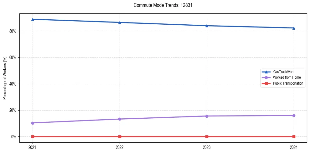 Transportation trends in US ZIP Code 12831