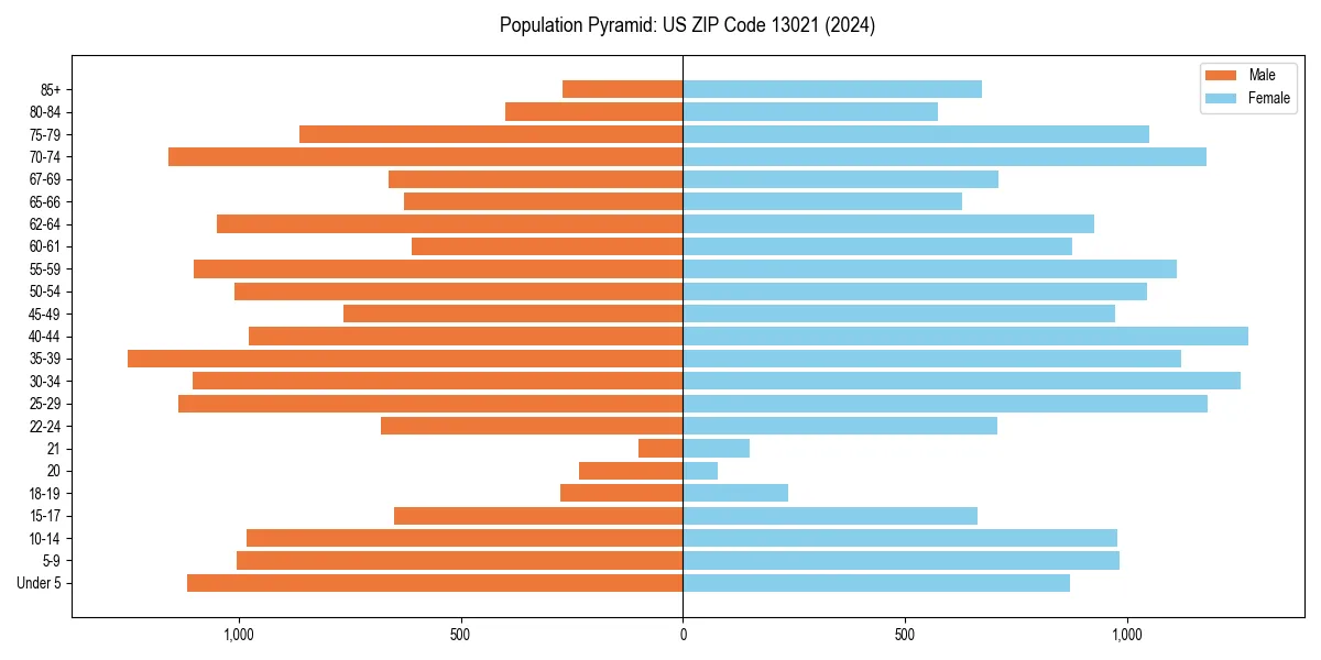 Population pyramid for 