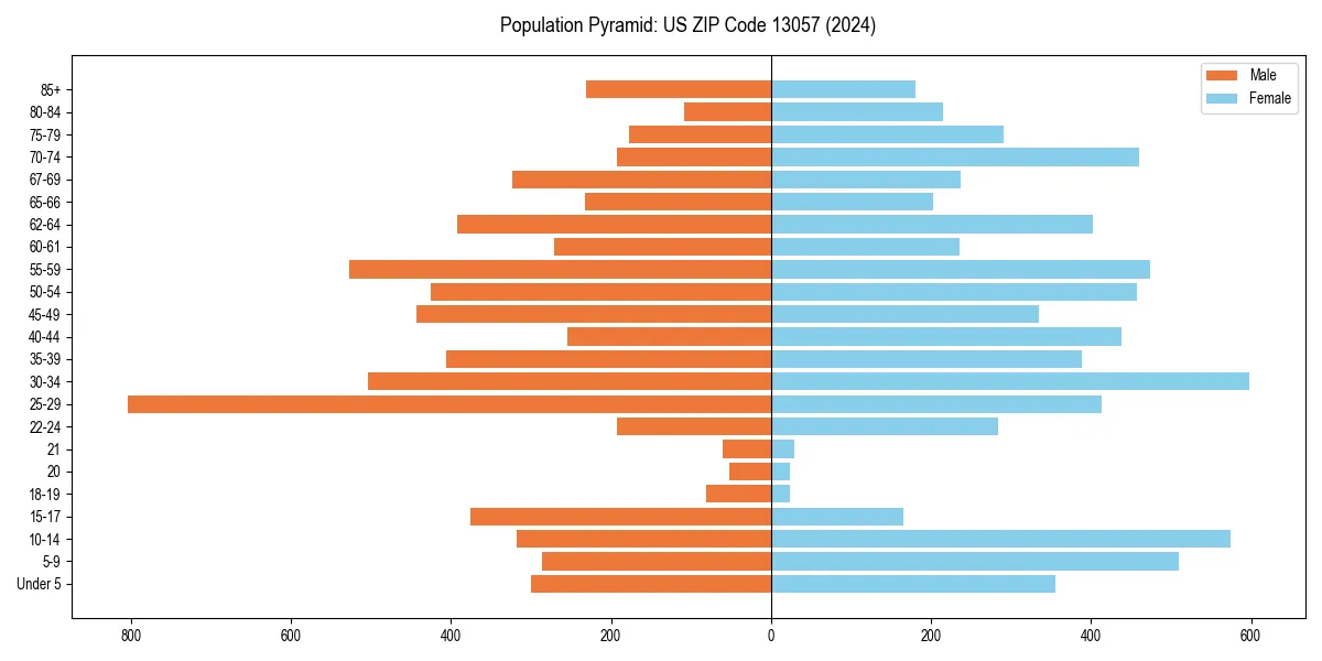Population pyramid for 