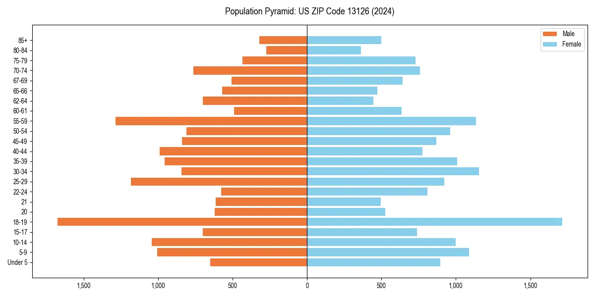 Population pyramid for 