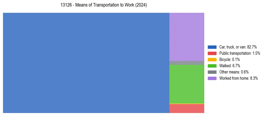 Commute modes in US ZIP Code 13126