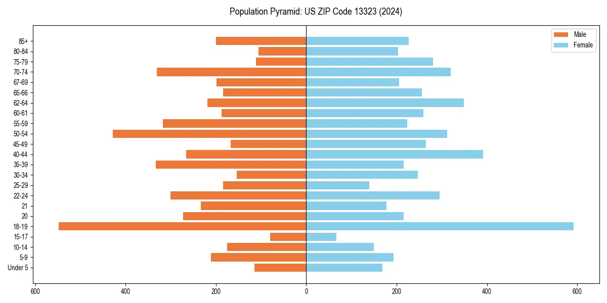 Population pyramid for 