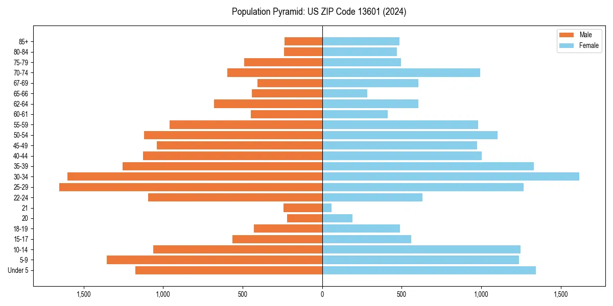 Population pyramid for 