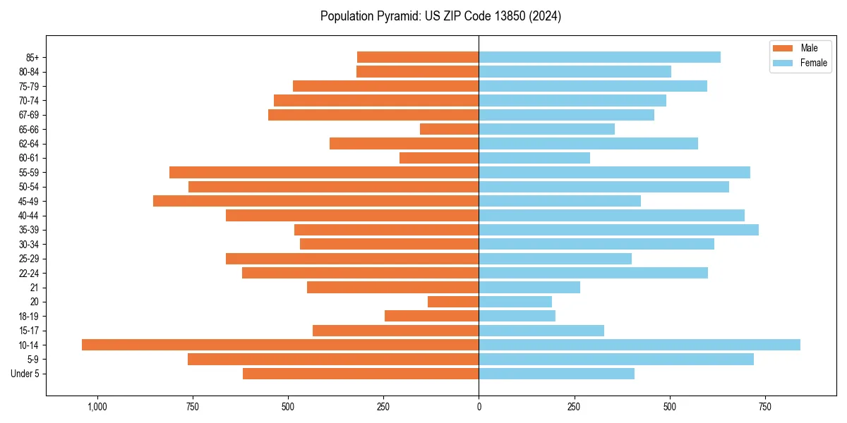 Population pyramid for 