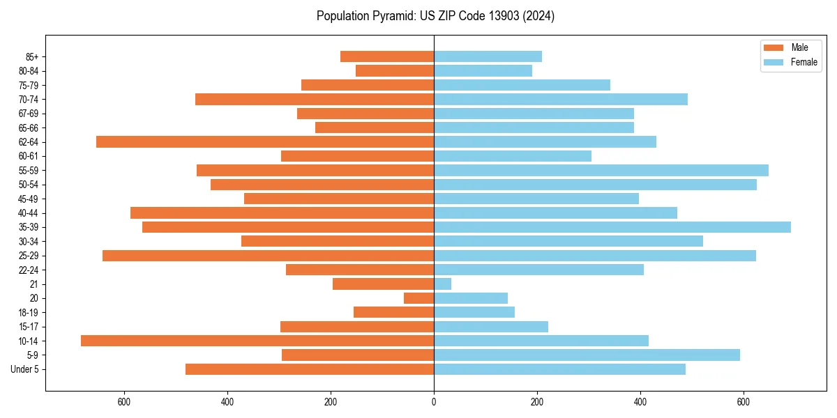 Population pyramid for 