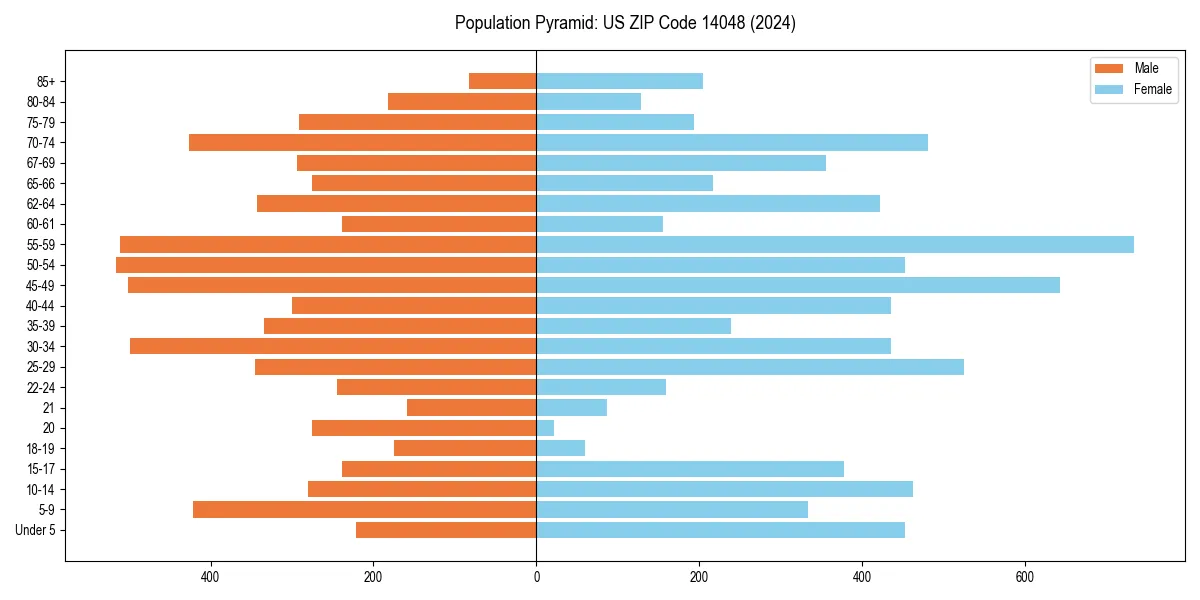 Population pyramid for 
