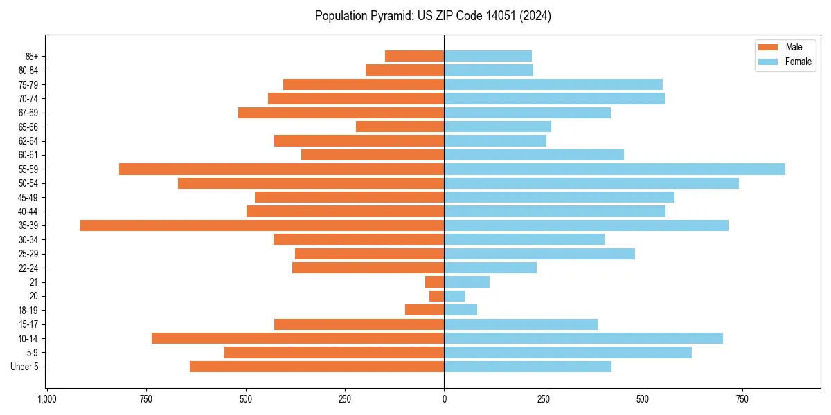 Population pyramid for 