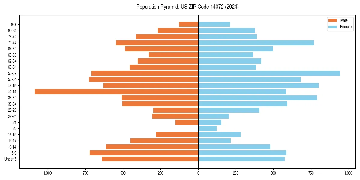 Population pyramid for 