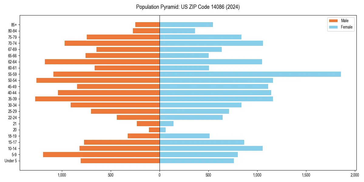 Population pyramid for 