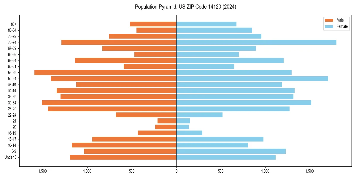 Population pyramid for 