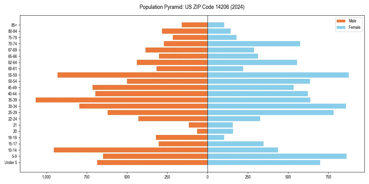 Population pyramid for 