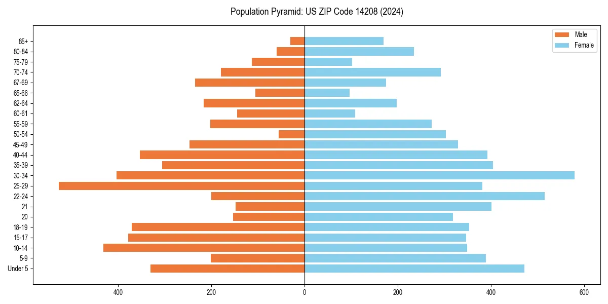 Population pyramid for 