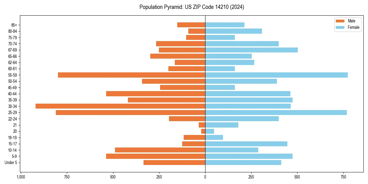 Population pyramid for 