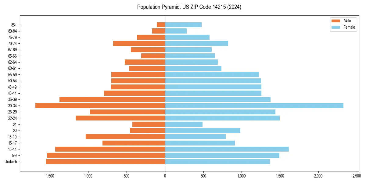 Population pyramid for 