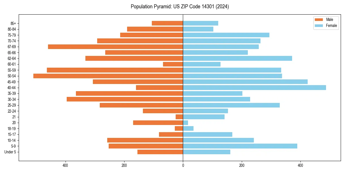 Population pyramid for 