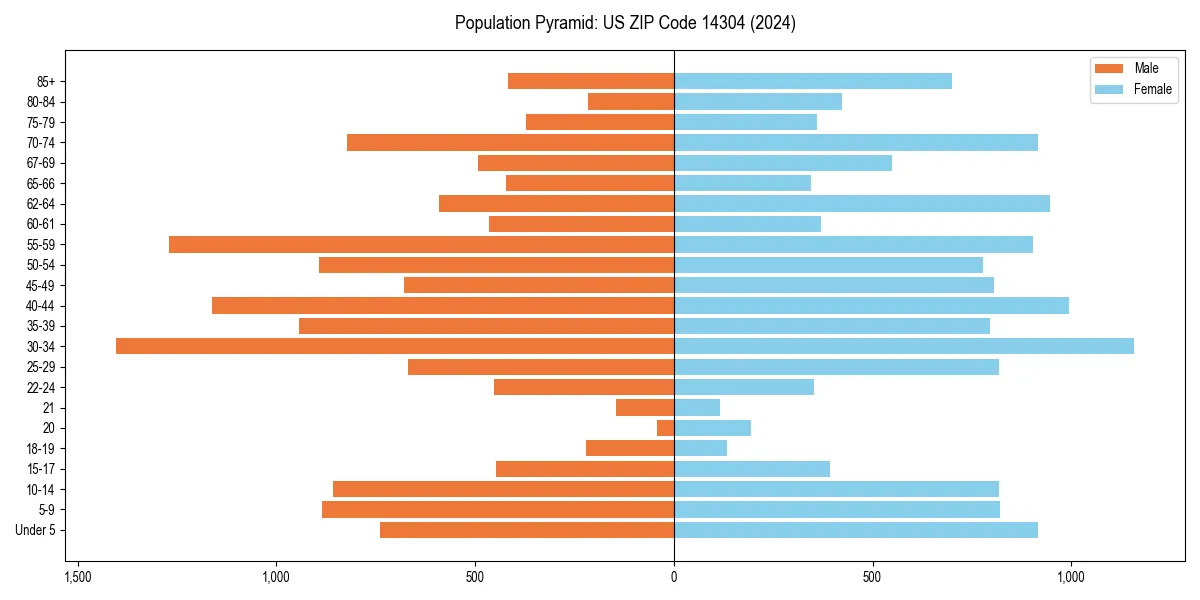 Population pyramid for 